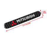 Mitsubishi Carbon Fiber Car Door Rear Trunk Side Fenders Bumper Badge Scratch Guard Sticker New 2 pcs