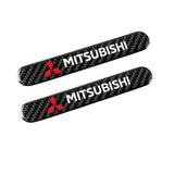 MITSUBISHI Set LOGO Emblems with Black Wheel Tire Valves Air Caps Keychain - US SELLER