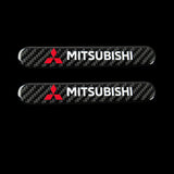 MITSUBISHI LOGO Set Emblems with Black Tire Wheel Valves Air Caps Keychain - US SELLER