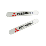 MITSUBISHI Set LOGO Emblems with Silver Ralliart Wheel Tire Valves Air Caps Keychain - US SELLER