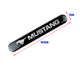 Ford Mustang Set LOGO Emblems with Black Wheel Tire Valves Air Caps Keychain - US SELLER