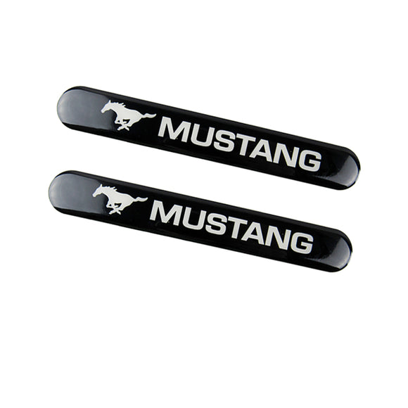 Mustang Black Car Door Rear Trunk Side Fenders Bumper Badge Scratch Guard Sticker New 2 pcs