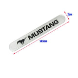 Ford Mustang Set LOGO Emblems with Black Keychain Wheel Tire Valves Air Caps - US SELLER