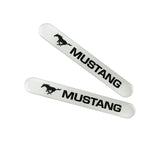 Mustang White Car Door Rear Trunk Side Fenders Bumper Badge Scratch Guard Sticker New 2 pcs