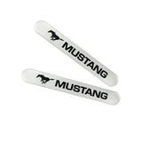Ford Mustang Set LOGO Emblems with Black Keychain Wheel Tire Valves Air Caps - US SELLER