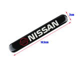 NISSAN Set LOGO Emblems with Silver Tire Valves Wheel Air Caps Keychain - US SELLER