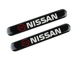 NISSAN Set LOGO Emblems with Black Keychain Tire Valves Wheel Air Caps - US SELLER