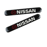 NISSAN Set LOGO Emblems with Black Keychain Tire Valves Wheel Air Caps - US SELLER