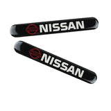 Nissan NISMO Black Car Door Rear Trunk Side Fenders Bumper Badge Scratch Guard Sticker New 2 pcs