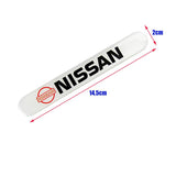 NISSAN Set LOGO Emblems with Silver Wheel Tire Valves Air Caps Keychain - US SELLER