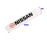 NISSAN Set LOGO Emblems with Black Wheel Tire Valves Air Caps Keychain - US SELLER