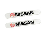 Nissan NISMO White Car Door Rear Trunk Side Fenders Bumper Badge Scratch Guard Sticker New 2 pcs
