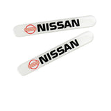 Nissan NISMO White Car Door Rear Trunk Side Fenders Bumper Badge Scratch Guard Sticker New 2 pcs