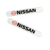 Nissan NISMO White Car Door Rear Trunk Side Fenders Bumper Badge Scratch Guard Sticker New 2 pcs