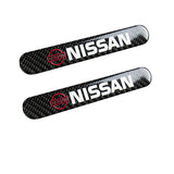 Nissan NISMO Carbon Fiber Car Door Rear Trunk Side Fenders Bumper Badge Scratch Guard Sticker New 4 pcs