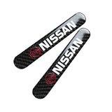 Nissan NISMO Carbon Fiber Car Door Rear Trunk Side Fenders Bumper Badge Scratch Guard Sticker New 4 pcs