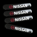 Nissan NISMO Carbon Fiber Car Door Rear Trunk Side Fenders Bumper Badge Scratch Guard Sticker New 4 pcs