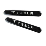 Tesla Black Car Door Rear Trunk Side Fenders Bumper Badge Scratch Guard Sticker New 4 pcs