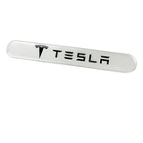Tesla White Car Door Rear Trunk Side Fenders Bumper Badge Scratch Guard Sticker New 4 pcs