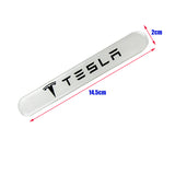 Tesla White Car Door Rear Trunk Side Fenders Bumper Badge Scratch Guard Sticker New 4 pcs