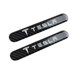 Tesla Carbon Fiber Car Door Rear Trunk Side Fenders Bumper Badge Scratch Guard Sticker New 2 pcs