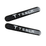 Tesla Carbon Fiber Car Door Rear Trunk Side Fenders Bumper Badge Scratch Guard Sticker New 2 pcs
