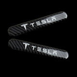 TESLA Set LOGO Emblems with Silver Tire Wheel Valves Air Caps Keychain - US SELLER