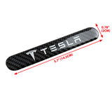 Tesla Carbon Fiber Car Door Rear Trunk Side Fenders Bumper Badge Scratch Guard Sticker New 4 pcs