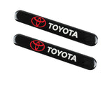 TOYOTA Black Car Door Rear Trunk Side Fenders Bumper Badge Scratch Guard Sticker New 4pcs