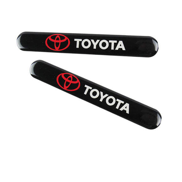 TOYOTA Black Car Door Rear Trunk Side Fenders Bumper Badge Scratch Guard Sticker New 2pcs