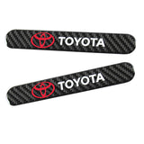 TOYOTA Carbon Fiber Car Door Rear Trunk Side Fenders Bumper Badge Scratch Guard Sticker New 2 pcs