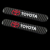 TOYOTA Carbon Fiber Car Door Rear Trunk Side Fenders Bumper Badge Scratch Guard Sticker New 4 pcs