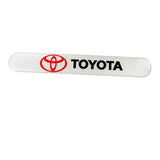TOYOTA White Car Door Rear Trunk Side Fenders Bumper Badge Scratch Guard Sticker New 2 pcs