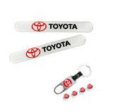 Toyota Set LOGO Emblems with Tire Wheel Valves Air Caps Keychain - US SELLER