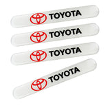 TOYOTA White Car Door Rear Trunk Side Fenders Bumper Badge Scratch Guard Sticker New 4pcs