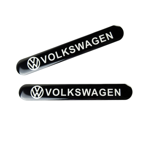 Volkswagen VW Black Car Door Rear Trunk Side Fenders Bumper Badge Scratch Guard Sticker New 2pcs