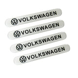 Volkswagen VW White Car Door Rear Trunk Side Fenders Bumper Badge Scratch Guard Sticker New 4pcs