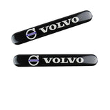 VOLVO Set LOGO Emblems with Silver Tire Valves Wheel Air Caps Keychain - US SELLER
