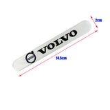 VOLVO Set LOGO Emblems with Silver Keychain Wheel Tire Valves Air Caps - US SELLER
