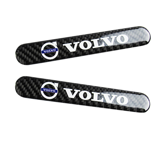 Volvo VOLVO Carbon Fiber Car Door Rear Trunk Side Fenders Bumper Badge Scratch Guard Sticker New 2pcs