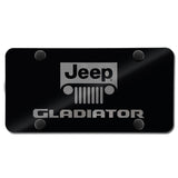 For JEEP GLADIATOR Stainless Steel Laser Etched License Plate Black PL.GLADNL.EB