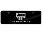 For JEEP GLADIATOR Stainless Steel Black Laser Etched License Plate 12"x 4"