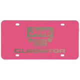 For JEEP GLADIATOR Stainless Steel Laser Etched Logo PINK License Plate 12"x 6"