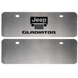 For JEEP GLADIATOR Stainless Steel Laser Etched License Plate Chrome 12"x 4"