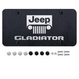 For JEEP GLADIATOR Stainless Steel Laser Etched Logo Rugged Black License Plate PL.GLADNL.ERB