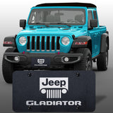 For JEEP GLADIATOR Stainless Steel Laser Etched Logo Rugged Black License Plate PL.GLADNL.ERB