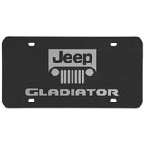 For JEEP GLADIATOR Stainless Steel Laser Etched Logo Rugged Black License Plate PL.GLADNL.ERB