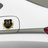 Honda Gold 3D Metal Emblem Sticker x2