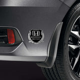 Honda Silver 3D Metal Emblem Sticker x2