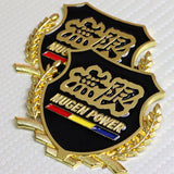 Mugen Gold 3D Metal Emblem Sticker x2